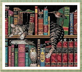 クロスステッチキット 猫 クロスステッチキット DIMENSIONS 刺繍キット 猫 図書館の学者さま Frederick the Literate ディメンションズ