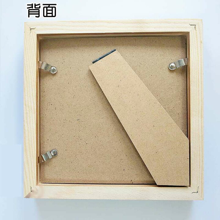 楽天市場】木製 フレーム 額 額縁 内寸：19×19cm 刺繍額 スタンド付 