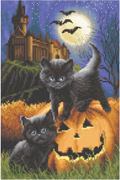 楽天市場 クロスステッチキット ハロウィン 猫 パンプキン 月夜 964 Letistitch イギリス 刺繍キット 黒猫 かぼちゃ 10月 秋 ハロウィーン 上質 Anchor アンカー 送料無料 さくらシフォン