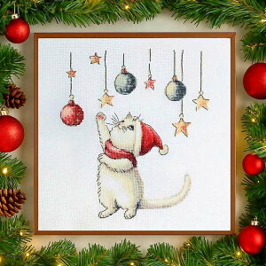 NXXeb`Lbg NX}X L Christmas kitty I[ig 14ct VtHIWi hJLbg 