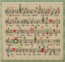 クロスステッチキット クリスマスソング 楽譜 クリスマスキャロル クリスマスツリー 刺繍キット 送料無料