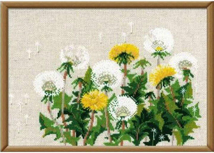 楽天市場 クロスステッチキット 初心者 Riolis クロスステッチ刺繍キット たんぽぽ Dandelions 花 ダンデライオン リオリス 送料無料 さくらシフォン