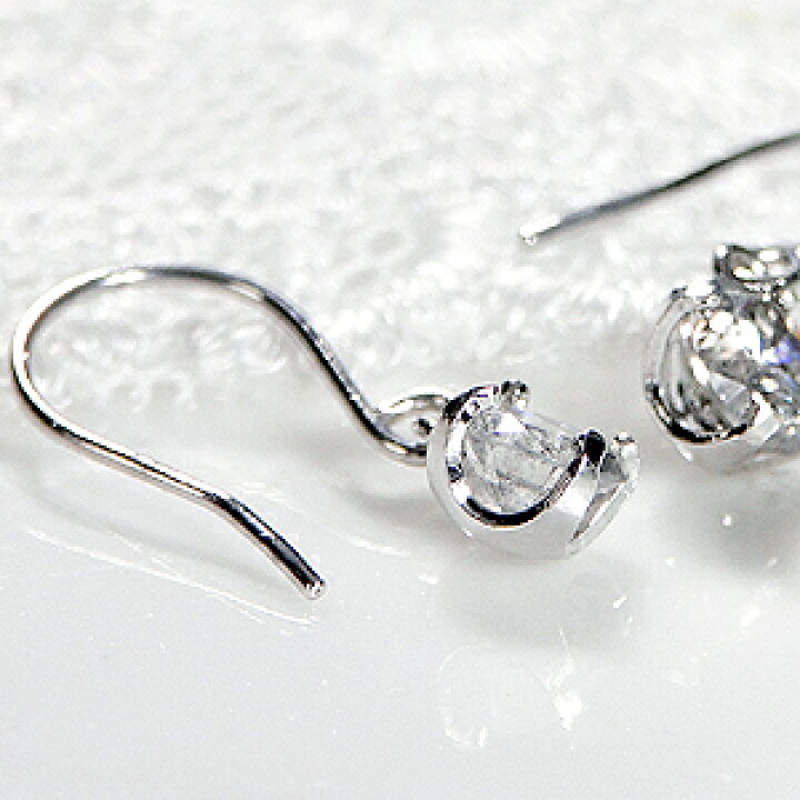 楽天市場】Pt900 プラチナ 一粒ダイヤモンド フック ピアス【0.5ct 