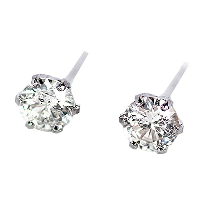 楽天市場】Pt900 一粒ダイヤモンド スタッド ピアス【0.8ct】【送料 