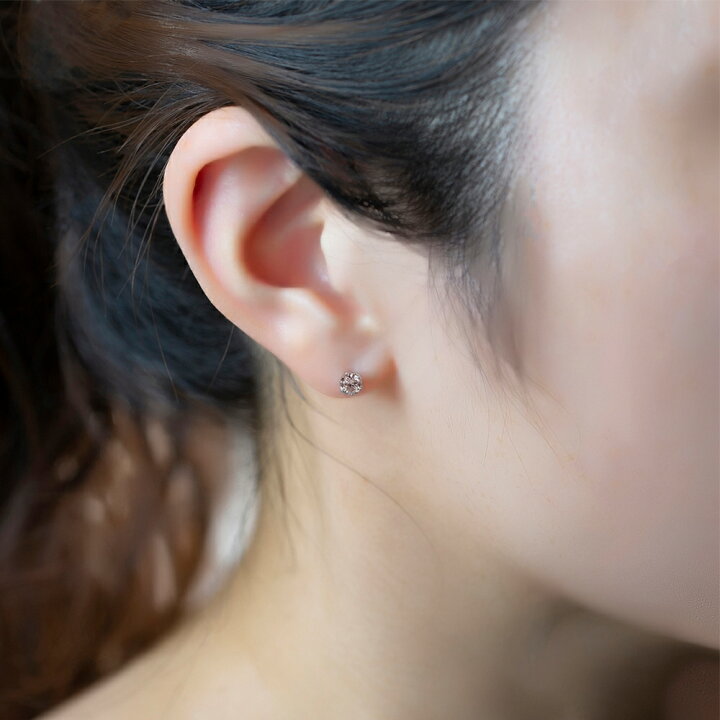 楽天市場】Pt900 一粒ダイヤモンド スタッド ピアス 0.8ct ダイヤ 一粒 