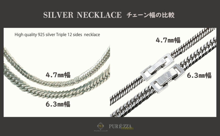 楽天市場】sv925 シルバー925 喜平ネックレス メンズ 喜平 トリプル 12 