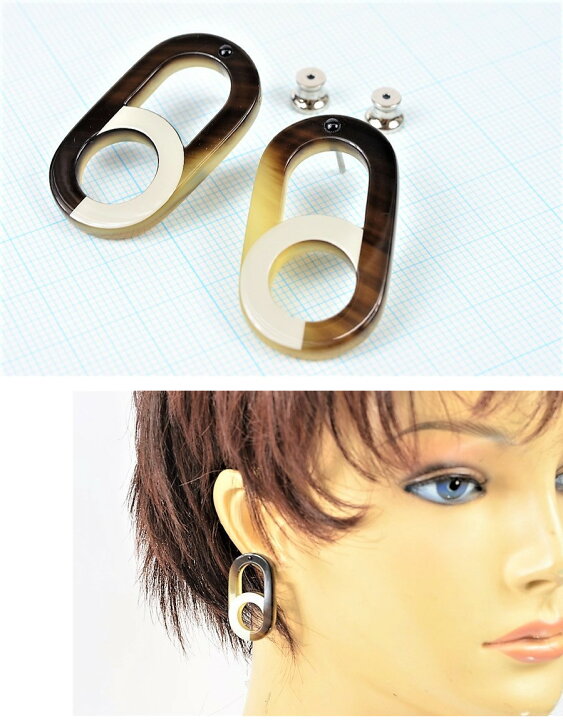 楽天市場】エルメス バッファローホーン ピアス【美品】 : サクラ 