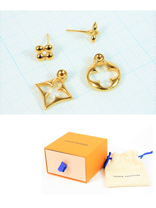 楽天市場】【美品】ルイヴィトン ピアス LV フラワーグラム M00770 