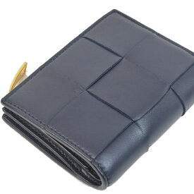 【未使用品】ボッテガヴェネタ 財布 カセット　二つ折り ファスナーウォレット　706010 ネイビー