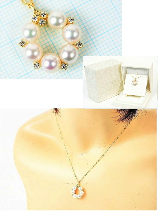 楽天市場】【美品】 ミキモト K18 パール ダイヤ ネックレス : サクラ 