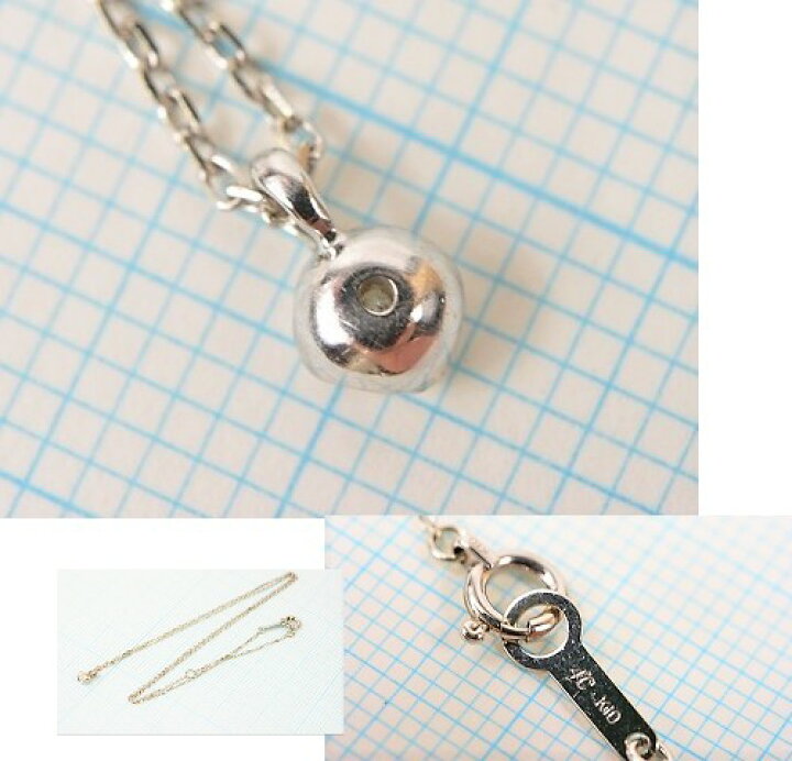 楽天市場】【美品】4℃ ヨンドシー K10 WG ダイヤ ネックレス : サクラ 