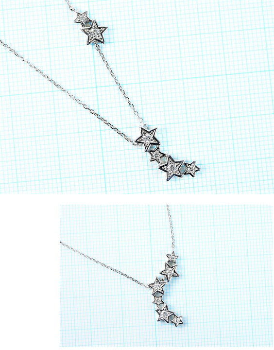楽天市場】【美品】スタージュエリー K18WG ダイヤ ネックレス スター 