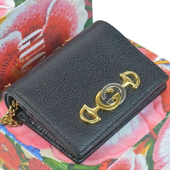 楽天市場】【美品】グッチ ズゥミ チェーンウォレット コンパクト 財布 
