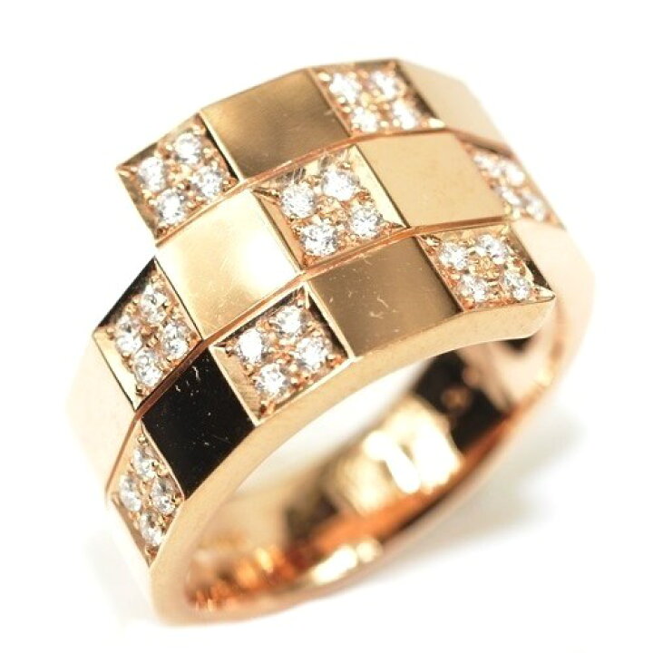 楽天市場】芝田悦美 チェッカーリング K18PG ダイヤ リング 0.36ct 