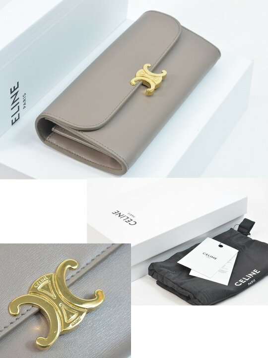 楽天市場】【新品同様】セリーヌ 財布 ラージトリオンフウォレット 