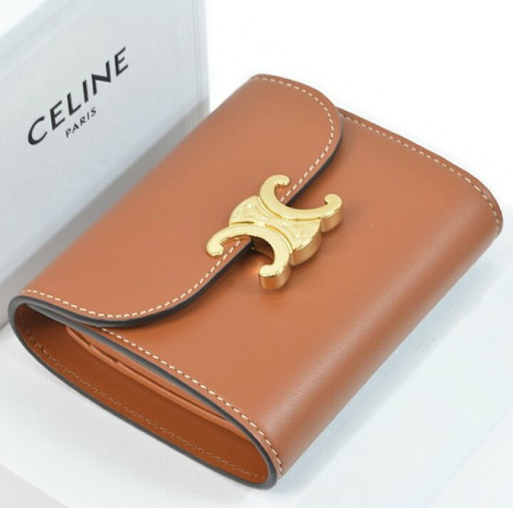 楽天市場】【未使用品】セリーヌ 財布 トリオンフ スモールフラップ  