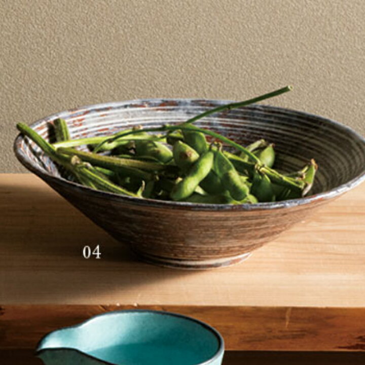 楽天市場】渦織部 鼠志野 25cm 盛大鉢25.5x7.4cm 日本製お惣菜の 
