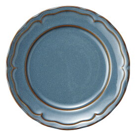 クリスタ インディゴ 25cm パスタ皿日本製優美なリムの彫刻パスタ皿 メイン フィッシュ ランチ ディナー主役の料理に色を添える食器