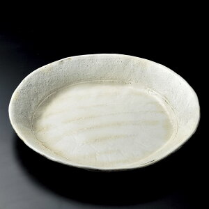 信楽焼 荒土凌ぎ 特大盛皿40cmx6cm日本製 信楽焼お惣菜の盛り合わせ 炊きもの 煮物 おばんざいの盛り付けに大振りの皿/特大サイズ大皿40cm以上の特殊な陶器