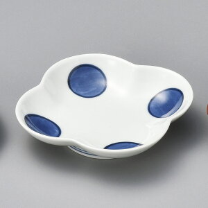 有田焼 藍染紋 雲 木甲皿 11x10x2.3cm日本製の逸品