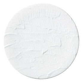 フレンチ 27cm SHIKKUI ディナープレート 白27.5x2.2cm 特白磁　漆喰を模した彫刻デザイン 日本製