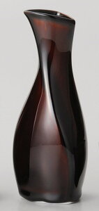 うるし茶釉 捻り徳利 小 5.9x15.2cm あめ色釉(茶)の一合 首長酒器日本酒 吟醸酒 焼酎 どぶろく毎日の晩酌 家呑みはお気に入りのお酒のうつわで日本製