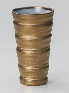 ゴールド ビアカップ 8x15cm 約420cc  ビール ワイン 焼酎 冷酒 酎ハイ 和カクテルデザートカップや ジュース アイスコーヒー ドリンクカップとしても 日本製