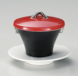ノアール 120cc 蓋付 デザートカップ＆ソーサー 赤カップ8.7x9cm 皿12x1.5cm 日本製 ヌーベルシノワの業務用 強化食器