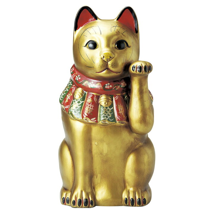 楽天市場】古色金塗 招き猫 52cm 左手 金運 特大ねこ日本製 瀬戸焼神具 