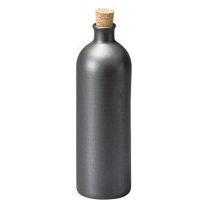 信楽焼 720cc ラジウムボトル 黒釉8x24.5cm 日本製 焼酎 お酒を美味しく愉しむ家呑み 晩酌の大人時間に プレゼント 贈り物に