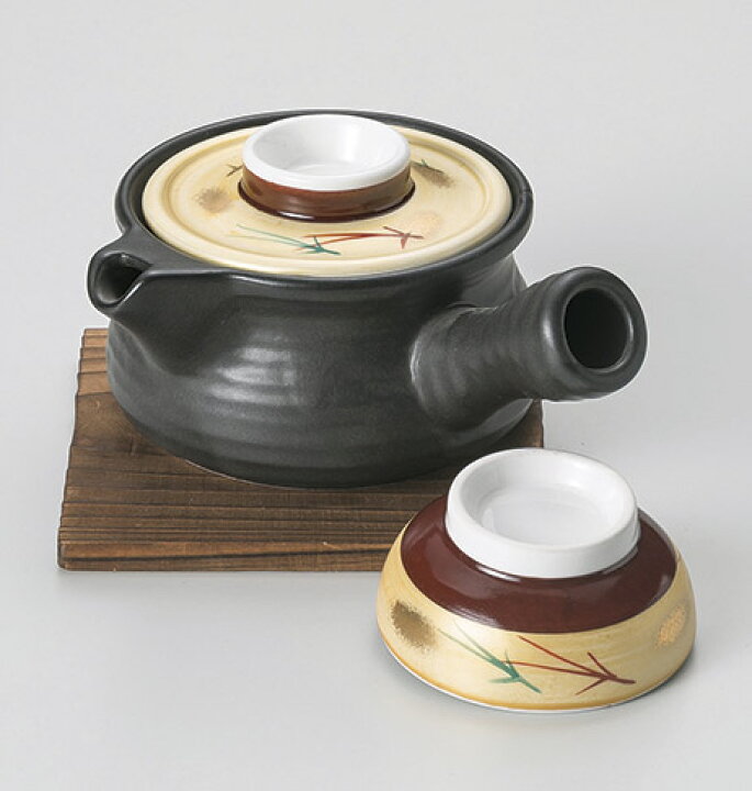楽天市場】金彩松葉画 急須型 土瓶むし セット（皿 ちょこ付き 