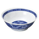 青龍 19.5cm ラーメンどんぶり19.5x7.2cm 丈夫な業務用中華食器日本製