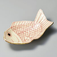 赤絵 鯛型 盛皿 土物
27.5ｘ17.3ｘ6.1cm　
日本製