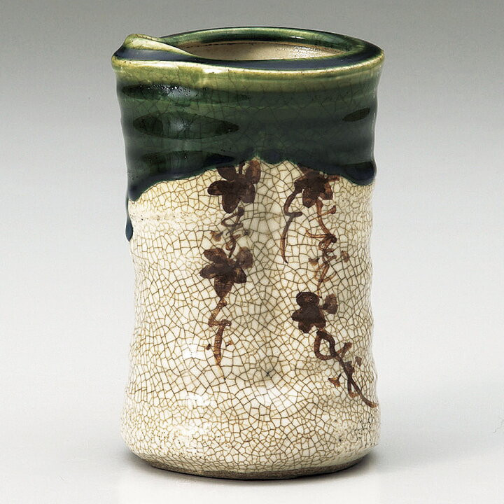 楽天市場 織部 手作り 14cm 壁掛け花瓶 花生け日本製 450g 産地問屋の サクラ陶器
