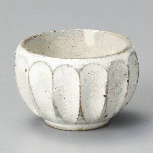 粉引ソギ彫 小煎茶碗7x5.3cm 110cc 煎茶 緑茶 ほうじ茶 湯呑 汲み出しゆのみ 煎茶碗日本製の逸品