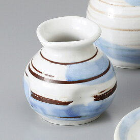 志野刷毛筋 蕎麦徳利 小7.5x7.5cm 200cc　日本製 そば徳利 そば懐石用品だし入れ つゆいれ ソバつゆ容器