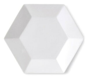 白フリー 25cm ハニー六角 パスタプレート日本製個性的なデザイン 特殊なかたちの洋食器