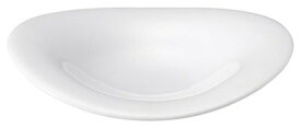 モワール 25cm 丸パスタ皿 (0854)特白磁優雅な曲線 洗練のフォルム個性的なデザインの変形プレート日本製 美濃焼
