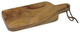 木製 26cm クリアラッカー塗装の手付角型カッティングボード　 26.5x12.x2cm フィリピン製 チーズ オードブル カナッペ サンドウィッチプレート 敷台としてもおしゃれに使える木製トレー 材質：アカシア