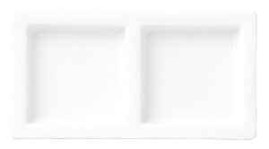 グランス 24.5cm 角仕切り 3菜 長角プレート 24.5x9x2cm 白磁 薬味 スパイス ジャム ソース 付けダレ 小分けの盛り付けに 3品盛り付けの長角皿 日本製