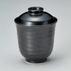 黒天目 千段一口碗 ミニ蓋碗7.3cmx9cm 120cc日本製煮物碗 小碗 おしるこ 懐石蒸もの便利な蓋付碗