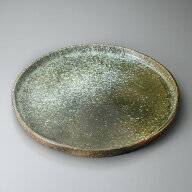 信楽焼 33cm ビードロ窯変 平大皿33x2.5cm おばんざい さしみ盛 お惣菜の盛り合わせ パーティー 宴会 お…