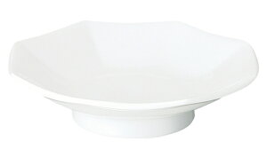 白翔 19cm 八角 高台皿長径19.8cm 短径18.2cm 高さ4.6cm 焼売 餃子 チャーハン 八宝菜 マーボー豆腐 天津飯中国料理のうつわ 日本製