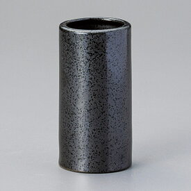 黒結晶 11cm 筒形 串立て　 5.8x11cm 串入れ くし立 スティック立 日本製 卓上小物