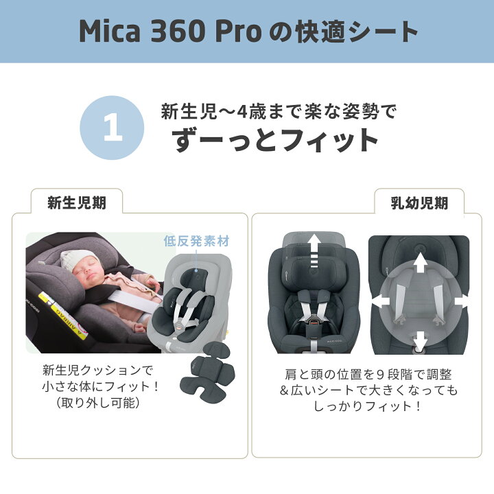 楽天市場】チャイルドシート マキシコシ マイカ360プロ 回転式 