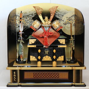 【早期購入ポイントUP 15%分ポイントバック】 吉徳大光 五月人形 コンパクト おしゃれ 飛龍之兜 十三号 高床台飾り 兜飾り 透かし彫り 家紋 当店オリジナル 736-329 536-207 702H63512 端午の節句