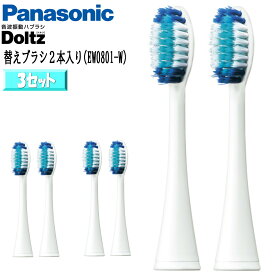 【あす楽】Panasonic パナソニック 替えブラシ ドルツ 極細毛ブラシ ラージ 2本入3セット(計6本) EW0801-W 白