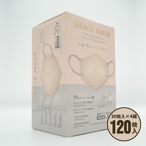 �y�����y�z�y120���z���j�A�[�N�X | UHG-GMDB-PB | GRACE MASK ���̌^ �o�C�J���[ �s���N�x�[�W�� | 3�w�t�B���^�[ �}�X�N 1��30������×4���Z�b�g