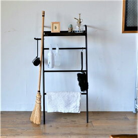 コレンド ILR-DB アイアンラダーラック | W472×D259×H861mm ダークブラウン | 天板つき 日東 COLLEND