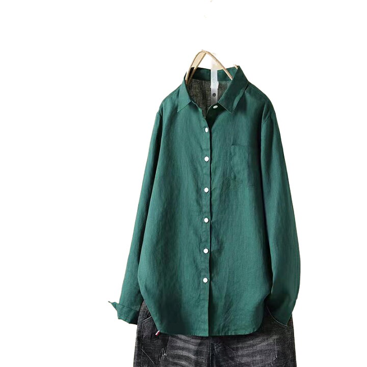 楽天市場】リネンシャツ リネン100％ レディース 春 夏 秋 冬 M L XL  